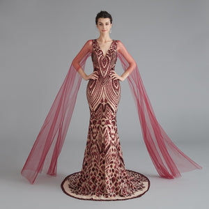Women's Evening long formal Dress 1920s Sequin