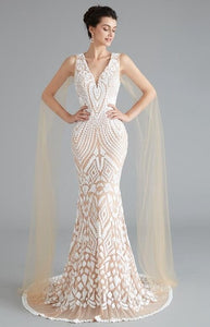 Women's Evening long formal Dress 1920s Sequin