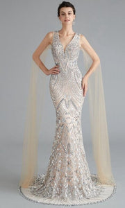 Women's Evening long formal Dress 1920s Sequin
